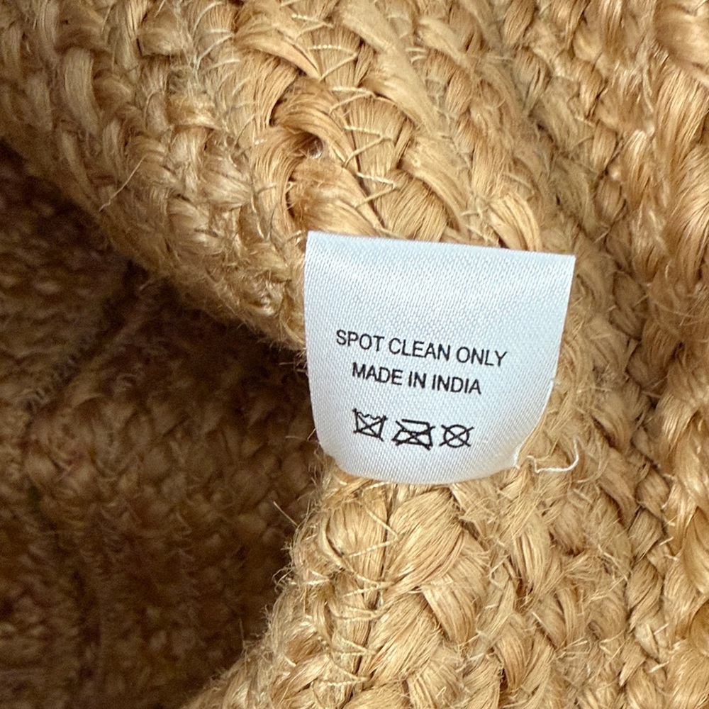 Antik Kraft Handwoven Jute Tote with Colorful Stripe Accents NWT - Picture 12 of 16